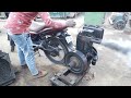 Starting  engine by motorcycle | Motorcycle is starting kirloskar engine | techवाला | techwala