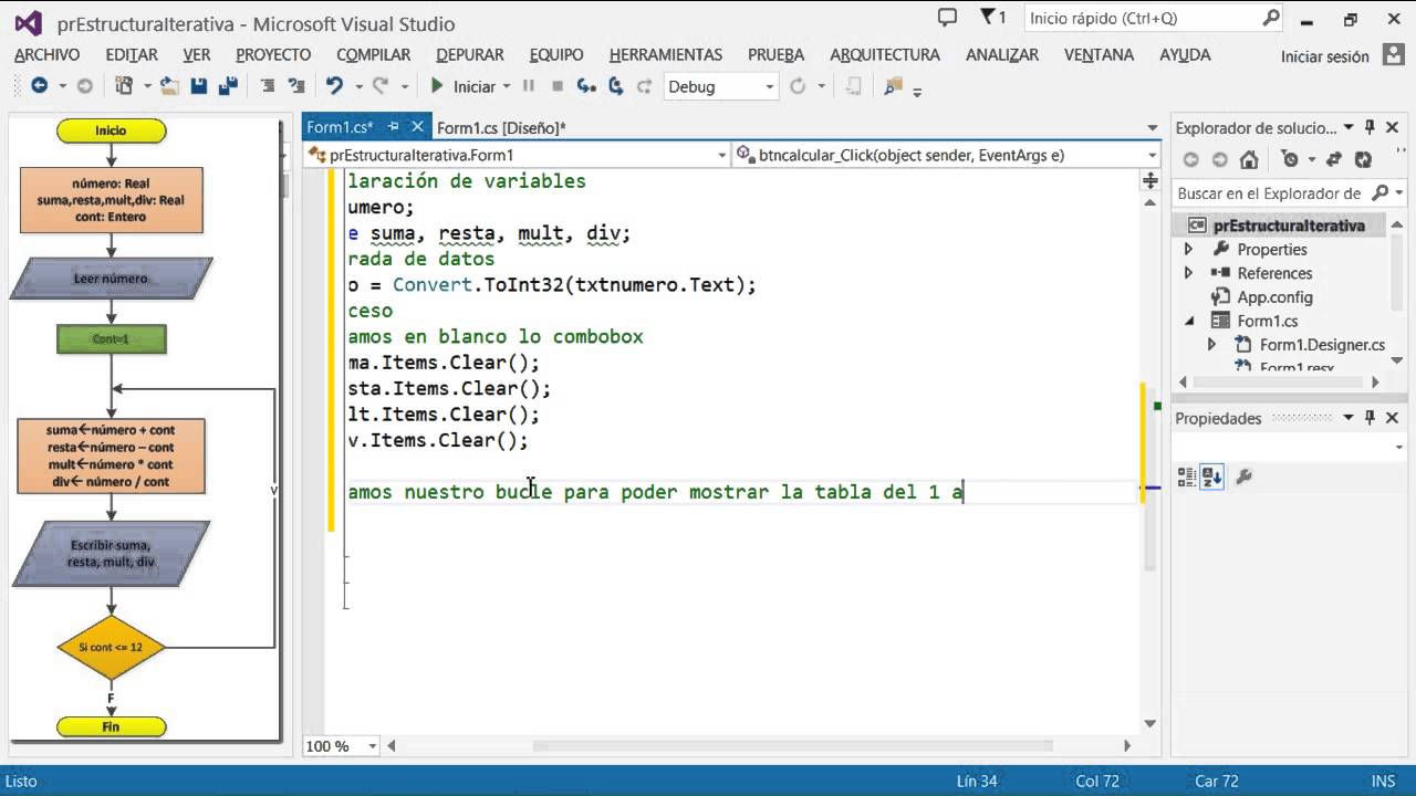 Estructura repetitiva Bucle for (13-25) Programación en C# 