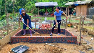 The Process of Building a Clean Water Tank for Pigs: Start raining, Clear the grass on the farm