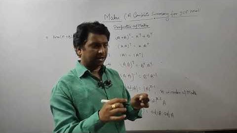 Matrix || Most Important Theory and Questions For IIT JEE  || By Dr. Pankaj Shukla || RIM