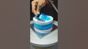 cake design😍 #wave design on cake #viral shorts #trending waves cake design #blue cake with waves 🌊🌊