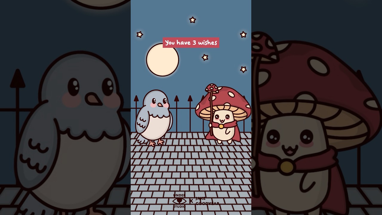 You Have 3 Wishes 🪄 Wizard Mushie & Birdie | Original Video: Under Studio x @Jake_Goodyear