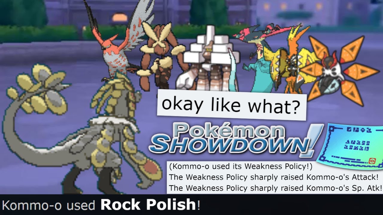 Weakness Policy Rock Polish Kommo-o Sweep (pokemon showdown) 