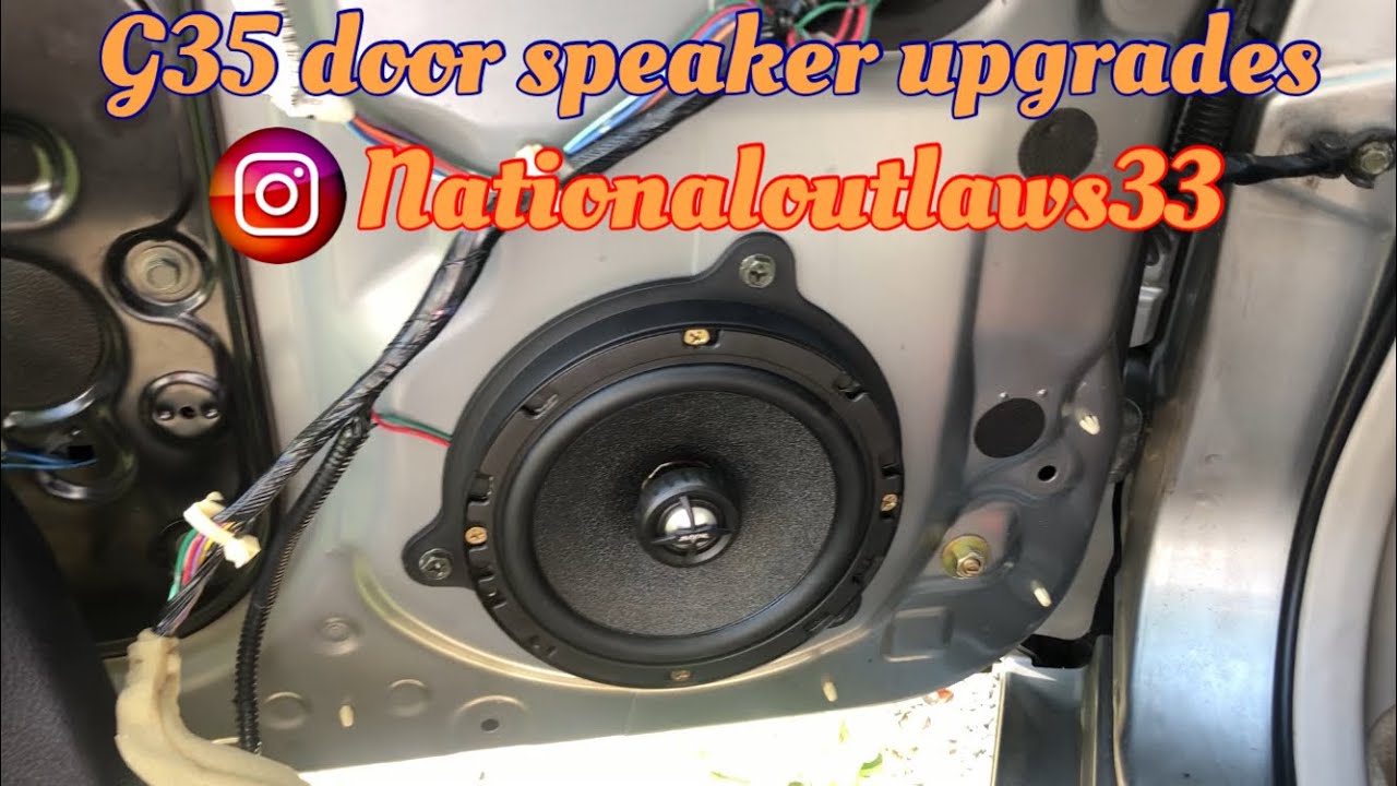 G35 coupe door speaker upgrades - YouTube