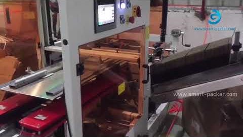 Small carton case box automatic erecting forming sealing machine box erector line testing video