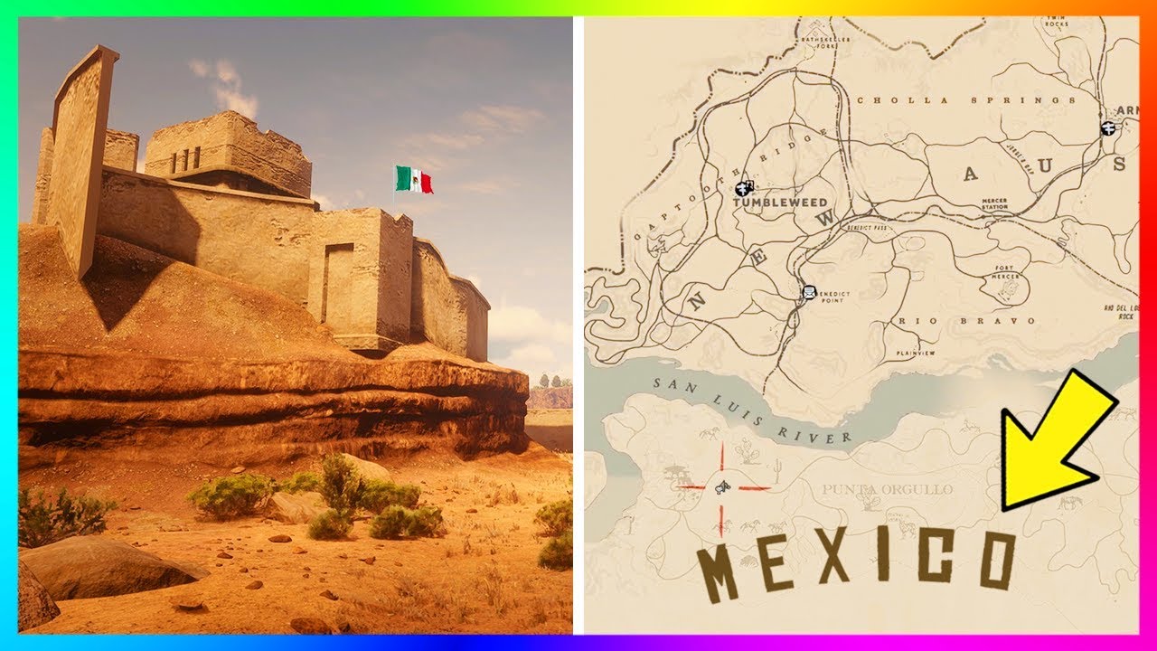 red dead redemption 2 mexico map How To Get To Mexico In Red Dead Redemption 2 Secret Part Of The red dead redemption 2 mexico map