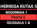Herrega Kutaa 5 Boqonnaa 1 Paartii 6 Gilgaala 1 6 