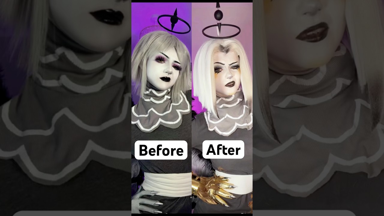Before VS After revamping my Lute Cosplay from Hazbin Hotel! #hazbin #hazbinhotel #cosplay
