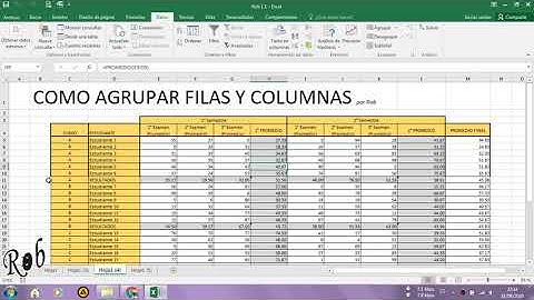 Como Agrupar Filas y Columnas en Excel