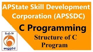 APSSDC |   C Programming language  |  Structure of C Programs  |  MANATV Live