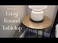 DIY round end table with hairpin legs| Cutting a circle from wood