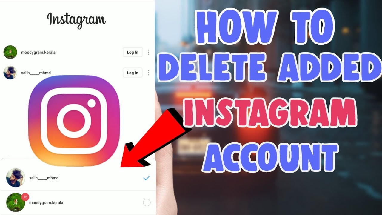 Delete instagram account link