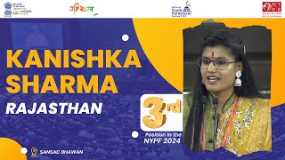 Kanishka Sharma, Rajasthan | National Youth Parliament Festival 2024 | 06 March, 2024 | MYAS