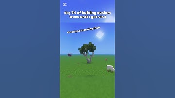 tried building small birch tree. day 74 of building custom trees. #minecraft #shorts #timelapse #fyp