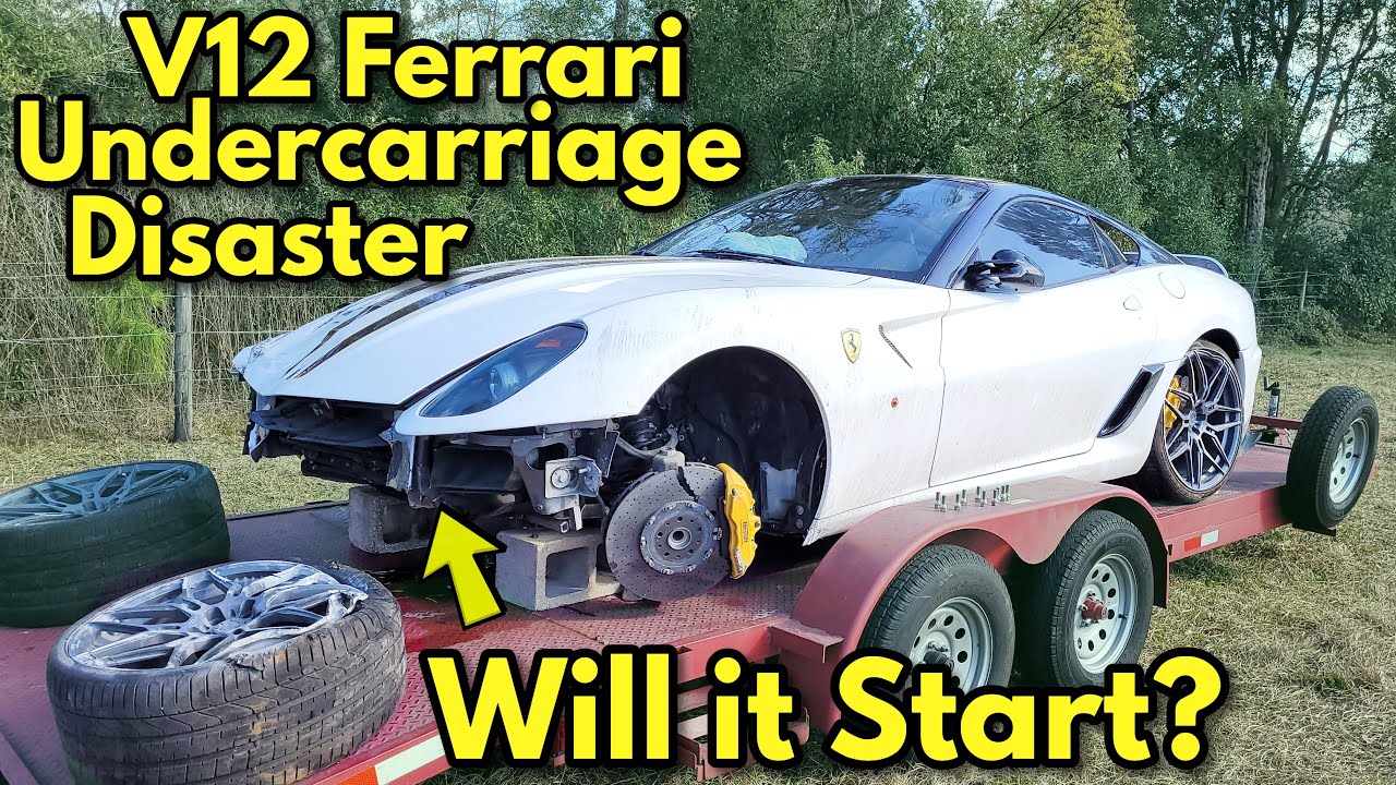 ⁣We Found a Disaster UNDER my Totaled V12 Ferrari! Will it Start and Drive?