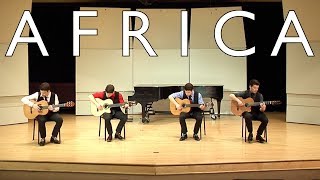 PDF Sample Toto AFRICA Guitar Quartet guitar tab & chords by Vince Carrola.
