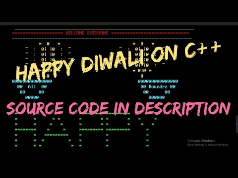 diwali special on c++ | happy diwali program on c++ | CODE IN ...