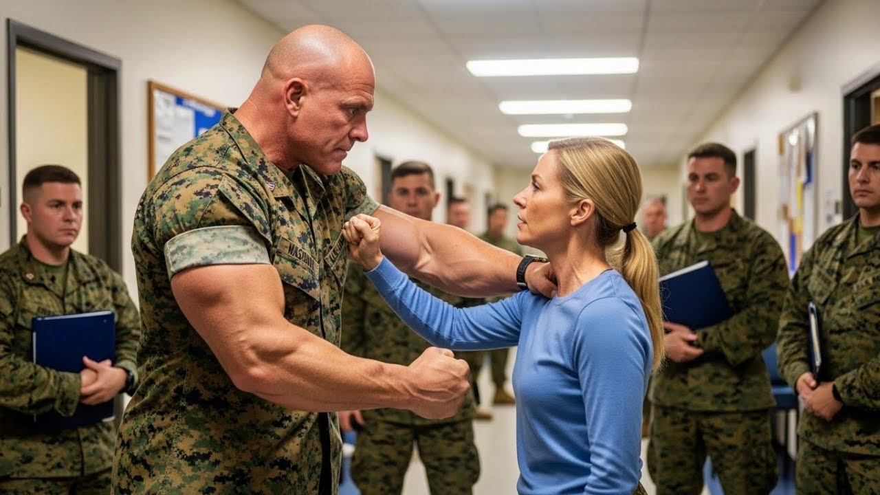 Un Marine de EE. UU. la empujó en el comedor… sin saber que ella tenía más rango que los presentes.