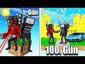 TITAN SPEAKERMAN OLARAK 100 GÜN TEK BLOK 😱 - Minecraft