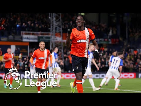 Elijah Adebayos hat-trick for Luton Town v. Brighton 