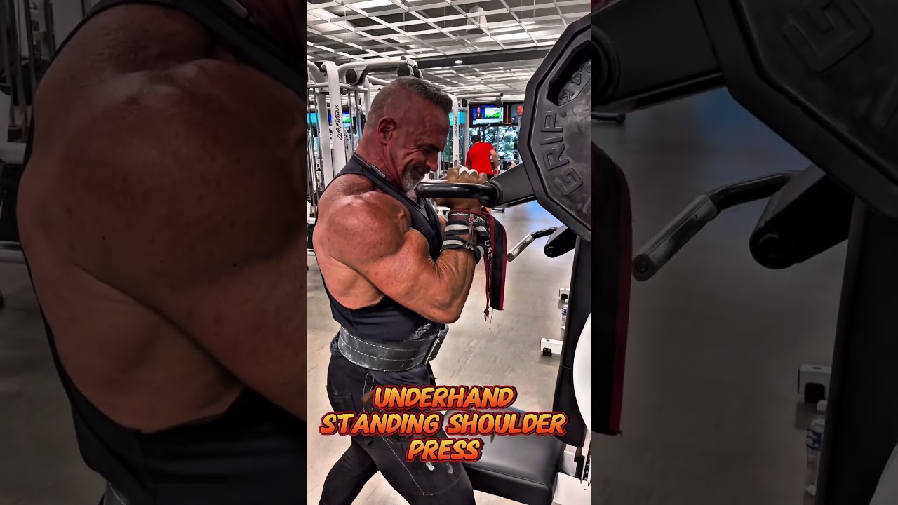 SHOULDERS UNDERHAND STANDING SHOULDER PRESS #motivation #workout #muscle #exercise