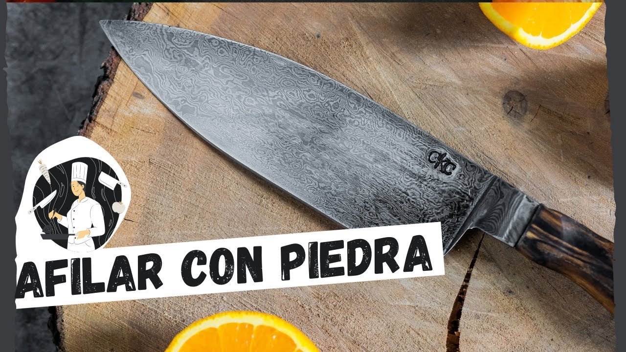 Cómo afilar un cuchillo con la piedra al agua🔪Trucos de cocina