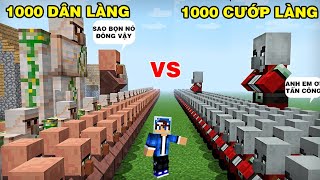 Mình Đã Cùng Dân Làng Chống Lại | Đội Quân Cướp Làng Bằng Những Vũ Khí | TRONG NINECRAFT PE..!!