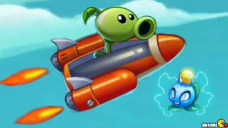 Plants Vs Zombies 2: NEW Plant Electric Blueberry Sky Castle Star War Mini Games ! (PVZ 2 China)