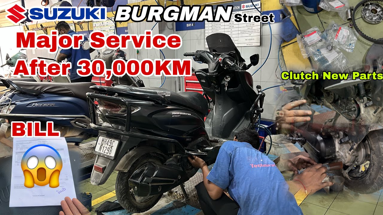 Burgman Major Service After 30,000kms All Details With Bill😨