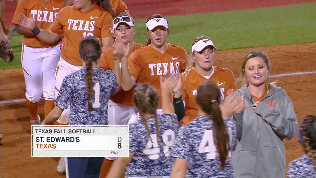 Texas Softball vs Blinn College & St. Edwards LHN Highlights [Oct. 25, 2017]