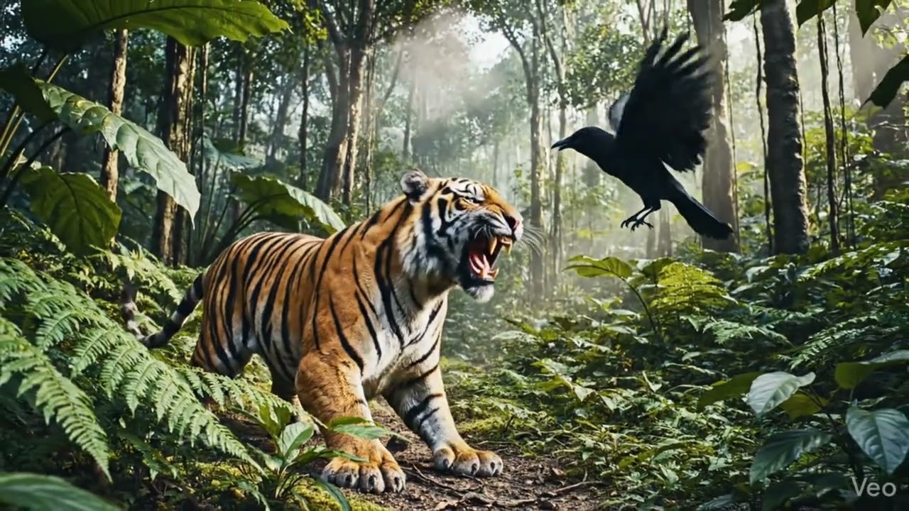 Clever Crow Outsmarts the Hungry Tiger 🐅🐦 | Short Jungle Story 