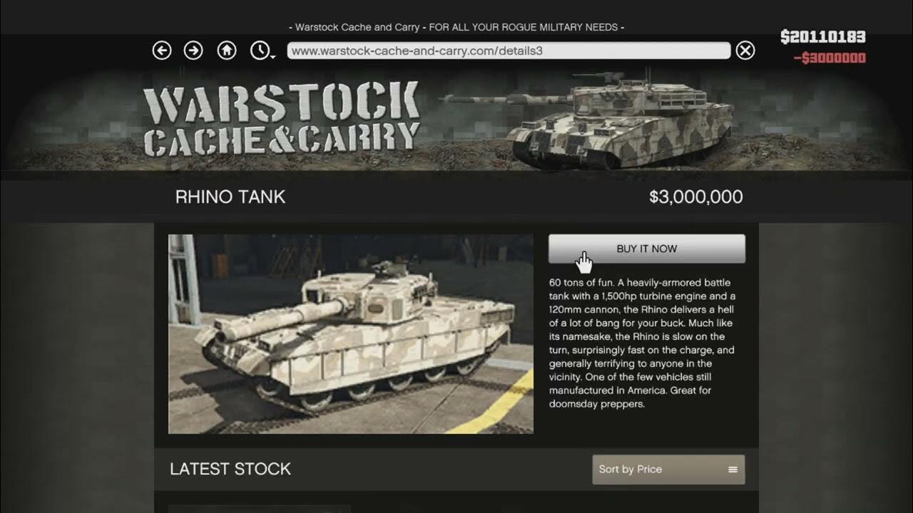 GTA V Trevor purchasing army vehicles on Warstock Cache & Carry YouTube