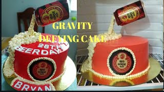 GRAVITY DEFYING CAKE TUTORIAL / GRAVITY RED HORSE THEME CAKE