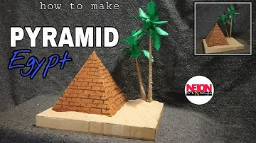 How to make a pyramid for school project//build a pyramid model.