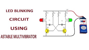 LED Blinking circuit using Astable Multivibrator