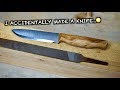 HOW I MADE A BUSHCRAFT KNIFE FROM AN OLD FILE | Knife making project