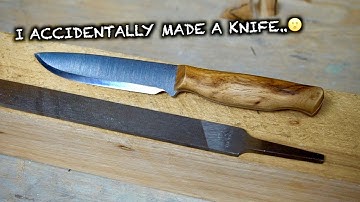 HOW I MADE A BUSHCRAFT KNIFE FROM AN OLD FILE | Knife making project