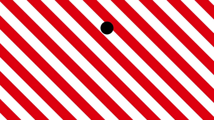 Ball Moving Vertically Over Diagonal Optokinetic Stripes