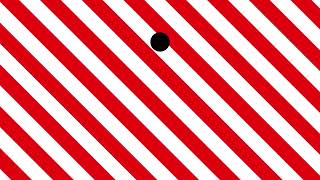 Ball Moving Vertically Over Diagonal Optokinetic Stripes