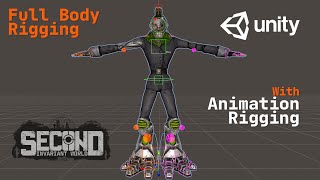 Сharacter Rigging in Unity3D using Animation Rigging.