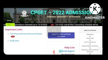 TS CPGET 2022 Latest update.