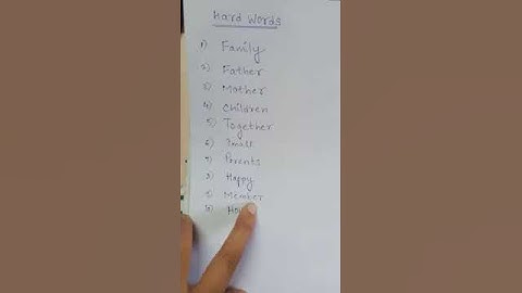 Class 1 E.V.S My Family Part 2