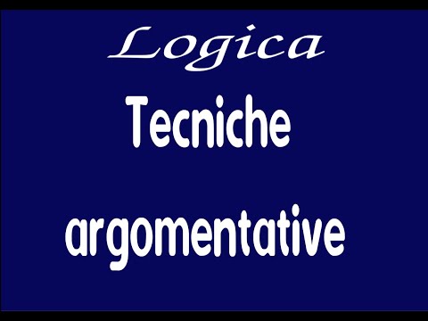 Logica 35: tecniche argomentative