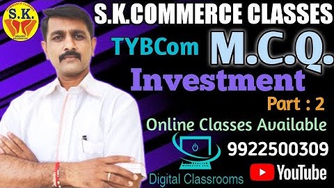 TYBCom MCQ 2 | Investment Account | Advanced Accounting | SK Commerce Classes