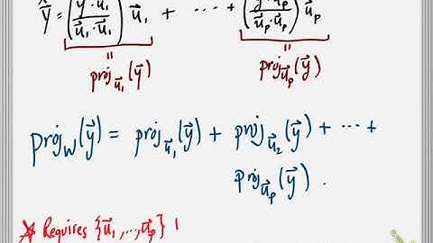 Orthogonal Projections
