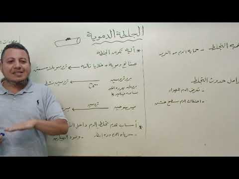 آليه تلجط الدم الصف الثاني الثانوي