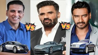 Akshay kumar vs Sunil shetty vs Ajay devgan Comparison 2025 | Cars collection |Total networth |Hindi