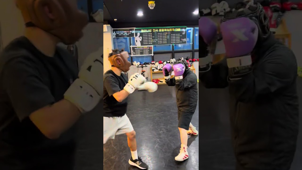부산 명지 베스트복싱짐  목요일은 스파링데이 젊은피와 한판 힘들어요ㅠㅠ