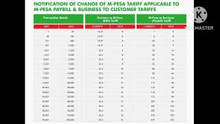 NEW MPESA TRANSACTIONS CHARGES SENDING AND PAYMENT 2023 screenshot 4