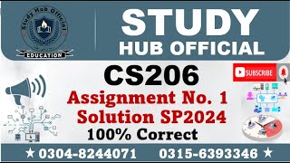 CS206 Assignment 1 Solution Spring 2024, CS206 Assignment 1 solution 2024, CS206 assig 1 solution